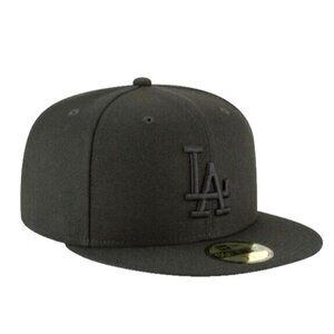 New Era LOS ANGELES DODGERS  Blackout Basic 59FIFTY Fitted EUC‎